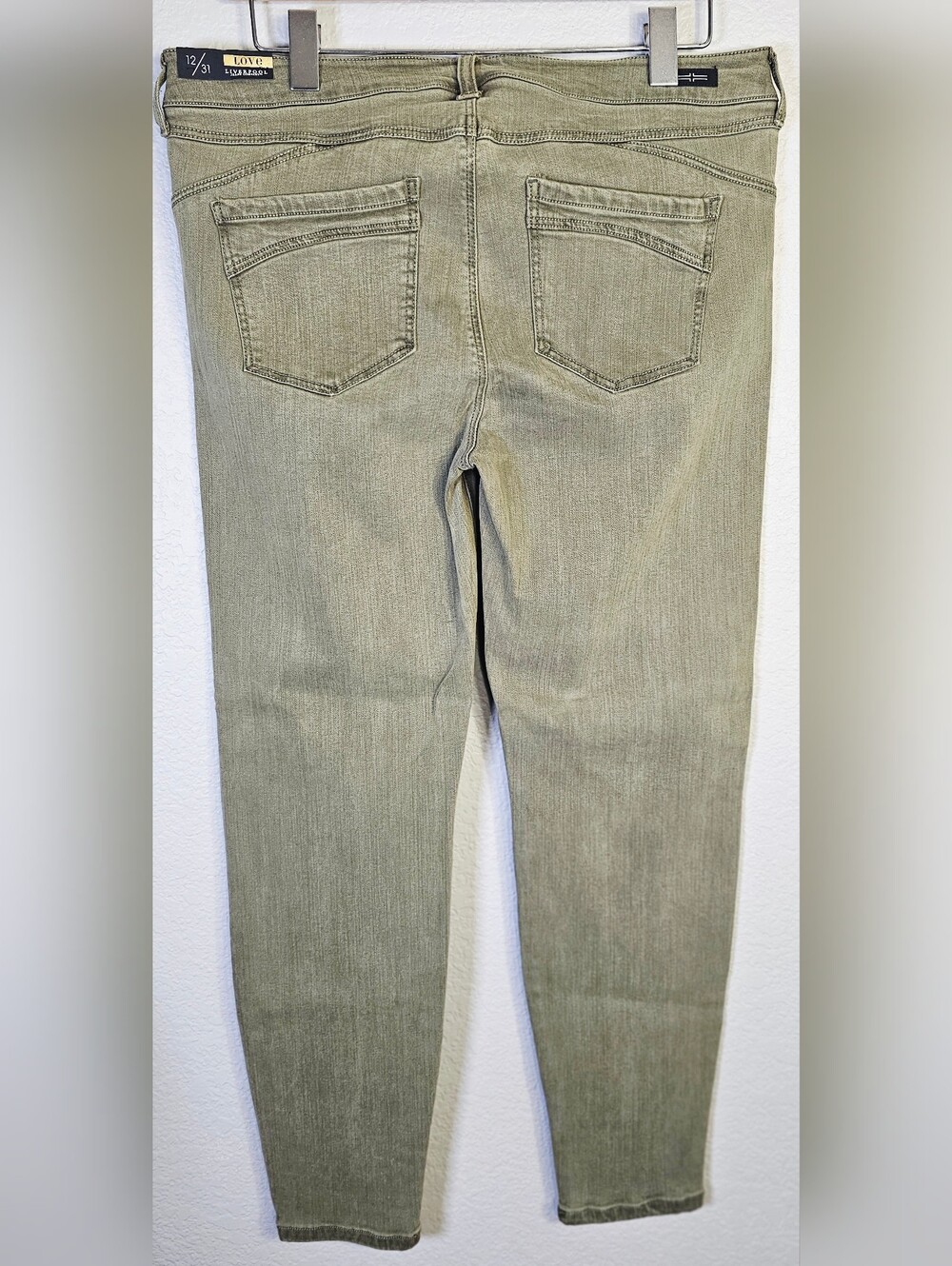 Liverpool Adele Skinny Jeans Women’s 12/31 Olive Green NWT - Picture 3 of 7